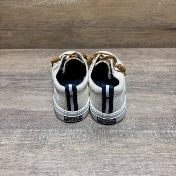 Sperry Crest Vibe Linen/Oat Canvas Sneaker Women's Size 7.5 - Picture 3 of 7